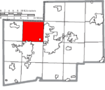 Map of Stark County Ohio Highlighting Jackson Township